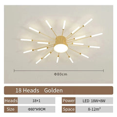 Creative Fan-shaped Rotating Living Room Light Lustre Home Decoration Bedroom LED Ceiling Lamp Modern Dining Room Pendant Lights