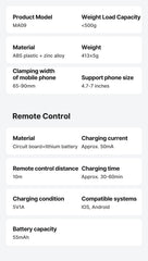 Ulanzi MA09 1.74m Selfie Stick Tripod for iPhone 17 15 Android Phone w Remote Control Panoramic Ball Head Holder U200 VL49 Kit