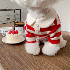 Summer Polo Shirt for Dogs Puppy Clothes Bichon Frise Chihuahua Stripe Dog Sweatshirt Dog Cooling Vest for Small and Medium Dogs Pet Shop Pet Clothing