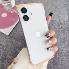 Titanium Gold matte borderless heat dissipation phone case for iPhone 16 15 14 13 12 Pro Max ultra-thin shockproof hard cover