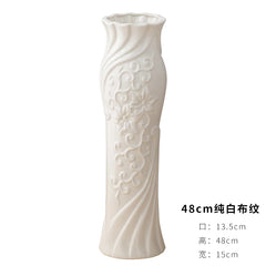 Modern Ceramic Flower Vase 48cm Large Floor Standing Golden Water-Filled European Style Living Room Decorative Flower Pot