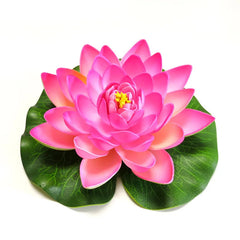 10/17/28/40/60cm Lotus Artificial Flower Floating Fake Lotus Plant Lifelike Water Lily Micro Landscape for Pond Garden Decor