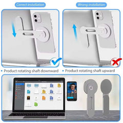 Rotation Foldable Magnetic Laptop Suspension Magnetic Phone Holder Self-adhesive Car Suspension Screen Bracket Adjustable Angle