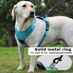 Dog Harness with Airtag Holder and Leash Set-Premium Oxford Breathable Material Durable Reflective Dog Harness and Leash Set Pet Shop