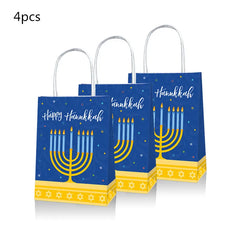Jewish Hanukkah Balloon Banner Supplies Chanukah Disposable Tableware Cup Plate Napkins Happy Chanukah Festival Party Decoration