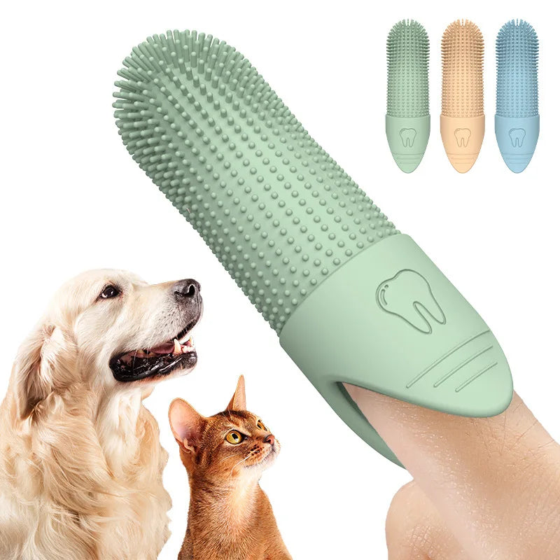 360° Silicone Dog Finger Toothbrush – Pet Dental Care Brush Pet Shop