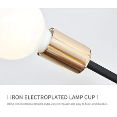 Retro Industrial Wrought Iron Material 6Heads LED Ceiling Lamp Home Luminaire  Modern Living Room Decoration Light