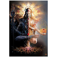 Lord Shiva Canvas Art Print  Hindu Deity Wall Decor Indian Buddha Religious Poster Home Decoration Spiritual Picture
