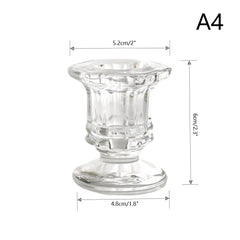Glass Candle Holder Novelty Nordic Decor Candlestick Romantic Candle Stand Desk Accessories Wedding Centerpieces Ornaments Gifts