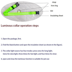 Nylon LED Night Safety Flashing Glow In The Dark Dog Leash Dogs Luminous Fluorescent Pet Dog Collar Pet Shop
