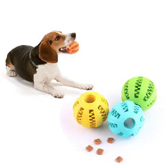 Dog Toy Ball, Nontoxic Bite Resistant Toy Ball for Pet Dogs Puppy Cat, Dog Pet Food Treat Feeder Chew Tooth Cleaning Ball Pet Shop