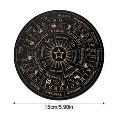 Wooden Pendulum Board moon Star Divination Energy Carven Plate Healing Meditation Board Ornaments Metaphysical Altar Ouija Board