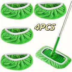 4 Reusable Mop Pads with High Water Absorption and Ultra-fine Fiber Cleaning Pads That Can Firmly Adhere To Most Standard Mops Kitchen Tools, Kitchen Cleaning