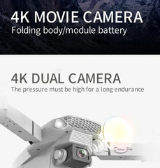 E88 ProIntelligent Folding Drone Supports single/Dual Camera Switching 4KPicture Quality+Wide-angle Shooting WiFiDirect Real-Tim