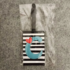 Newest Cute 26 Letters Luggage Travel Accessories Tag Silica Gel Suitcase ID Addres Holder Baggage Boarding Tag Portable Label