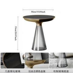 Artistic Glass Coffee Table, Creative Design End Tables for Living Room , Stylish Accent Tea Table with Various Sizes & Colors Living Room Furniture