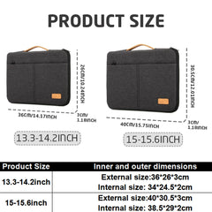 Protective Laptop Sleeve Case for 13.3-14.2 15-15.6 Inch New MacBook Pro M3 Max M2 M1 Slim Carrying Laptop Bag Men Women