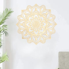 1pc Stunning Moroccan & Indian Themed Metal Wall Art | Mandala Ethnic Bohemian Chic Decor for Living Room