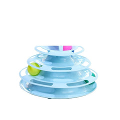 Pet toys Three-layer ball cat Turntable Cat interactive educational track toy cat space tower play plate Pet Shop