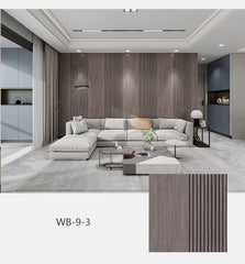 Modern 3D Wood Pattern Wall Panels, Eco-Friendly Self-Stick Decorative Board for House Upgrading， wall stickers