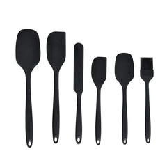 Silicone kitchenware 6-piece set, cream  scraper, spatula, oil brush, size scraper set baking tool，Non-integrated hand