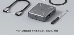 Hagibis Magnetic Stand USB C Hub With 2230 SSD Enclosure Type-C Hub SD/TF 4.0 4K@60Hz HDMI Gigabit Ethernet for iPhone 17 Pro 16