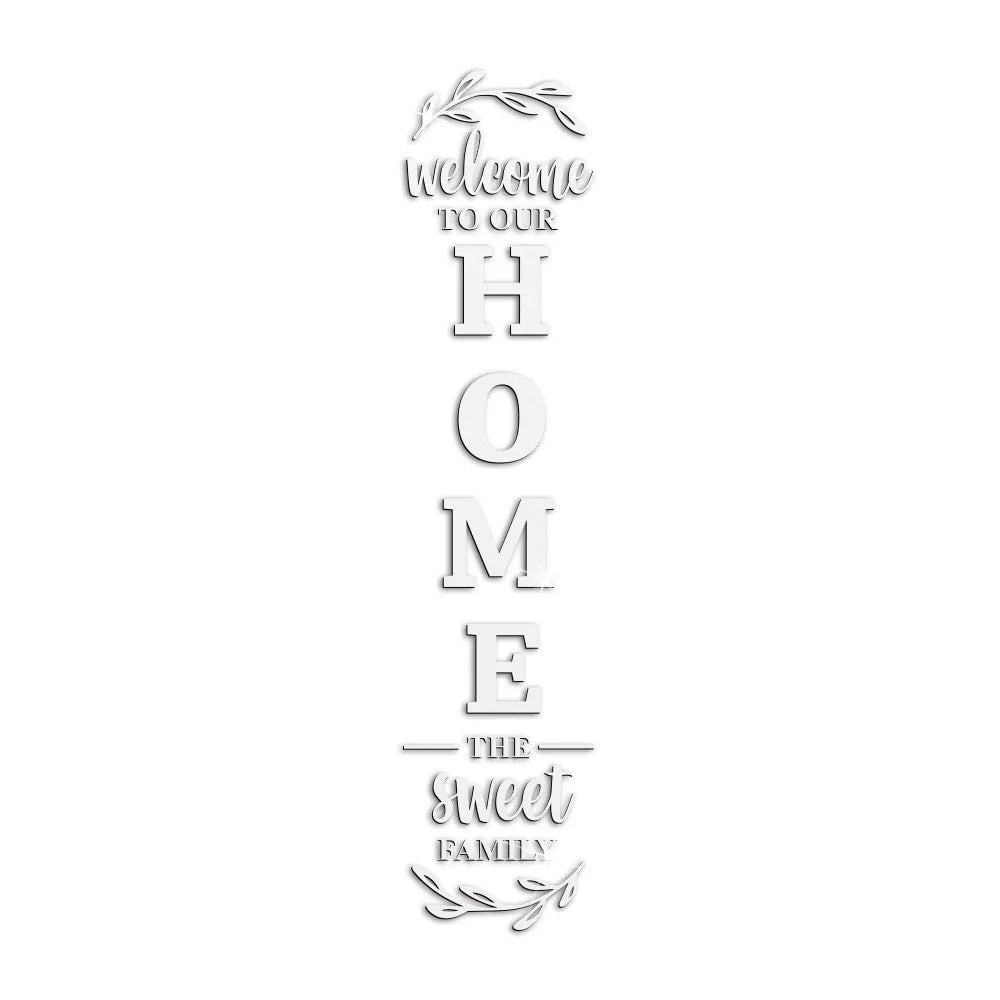 English Letters Home Letter Signs Acrylic Mirror Wall Art Stickers Wall Decorations for Living Room Bedroom Home Decor Wall Decals
