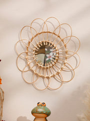 Decorative Mirror Hand Woven Wall Art Wall Mirror Handmade Mirror Wall Decor Room Decors Aesthetic for Bedroom Living Room Gift