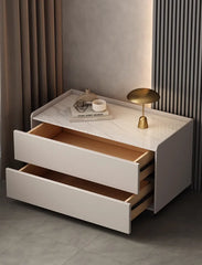 Italian Minimalist Bedside Table with Drawers Bedroom Furniture