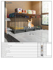Dog Cage Small Dog Indoor with Separate Toilet Household Corgi Teddy Pomeranian House Kennel Dog Pet Fence Pet Shop