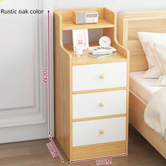 Modern Wooden Mini Nightstand with Drawer Storage