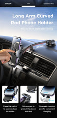 Joyroom 360° Long Arm Car Phone Holder Universal Air Vent GPS Stand Rotating Dashboard Mobile Cell Support For iPhone Samsung