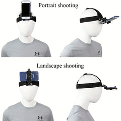 Head-Mounted Smartphone Holder First-Person View Video Outdoor Live Bracket For GoPro 10 9 8 7 6 5 4 DJI Action 2 For IPhone 16