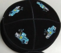 PRINTED SUEDE LEATHER KIPPAH JEWISH KIPPAH LEATHER YARMULKE KIPPAH