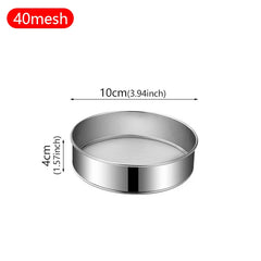 304Stainless Steel Flour Sieve 40 Mesh Thickened Sesame Baking Tools Holding Mesh Flour Sifter Sifters Shakers Mesh Baking Tools Kitchen Tools, Cooking Utensils
