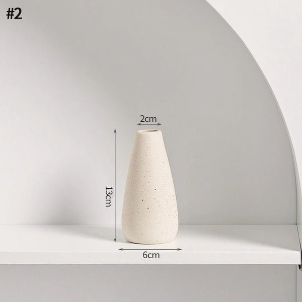 INS Nordic White Ceramic Vase – Decorative Flower Pot Home Decor