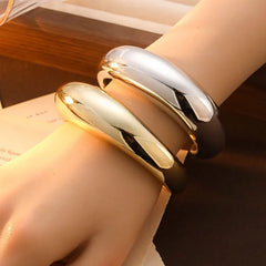 Vintage Big Cuff Bangle – Geometric Hip Hop Bracelet