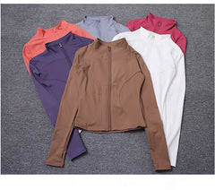 Women Sport Jacket Long Sleeve Shirt Workout Coat