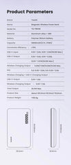 Toocki Magenetic PowerBank 5000mAh 15W Wireless Charging for Magsafe PD 20W Extenal Battery for iPhone 17 16 15 14 13 Pro Max