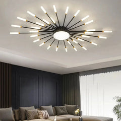 Creative Fan-shaped Rotating Living Room Light Lustre Home Decoration Bedroom LED Ceiling Lamp Modern Dining Room Pendant Lights