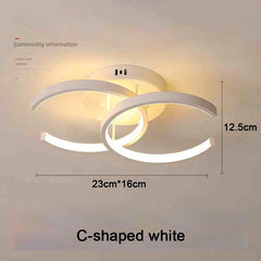 Modern 2-Ring LED Ceiling Light – Creative Indoor Fixture Lamps and Lights Home Decor