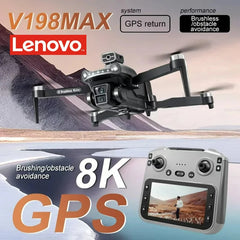Lenovo V198MAX Drone 8K Profesional FPV Brushless Laser obstacle avoidance Aerial Optical Foldable Quadcopter Mini 4K Dron