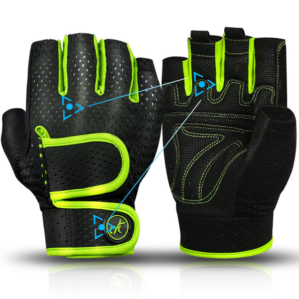 MOREOK Non-Slip Gym Gloves – 3mm Padded Weightlifting & Training