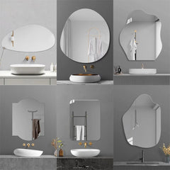 Irregular Wall Mirror Multiple Sizes Glass Decorative Make Up Mirrors For Dressing Table Bathroom Bedroom Living Room Mirror