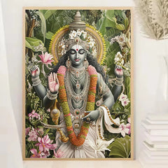 Hindu God Spiritual Serene Forest Temple Scene Indian Nature&Wildlife Poster Canvas Painting Wall Art Pictures Home Decor