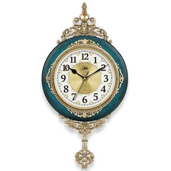 Retro European Style Wall Clock Watch Living Room Mute Pendulum Clock Elegant Taste Family Gift Art Decoration