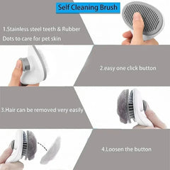 Pet Dog Brush Cat Comb Self Cleaning Pet Hair Remover Brush For Dogs Cats Grooming Tools Pets Dematting Comb Pet Accessories Pet Shop