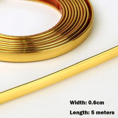 Home Self-adhesive Line PVC Waterproof Edge Banding Strip Gold Tape Ceiling Furniture Tile Wall decor
