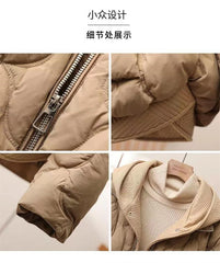 Korean Style Women’s Cropped Puffer Coat – Winter Casual Jacket