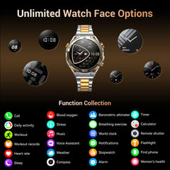 Smartwatch 1.43-inch AMOLED Display 900mAH Battery 45Days Standby Bluetooth 5.3 with Flashlight Men‘s Smart Watch, W90 PRO